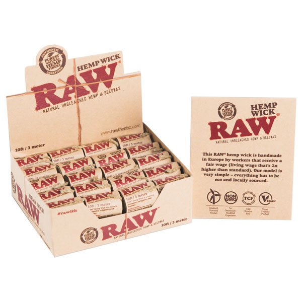 Raw 10ft Hempwick 40 Pack